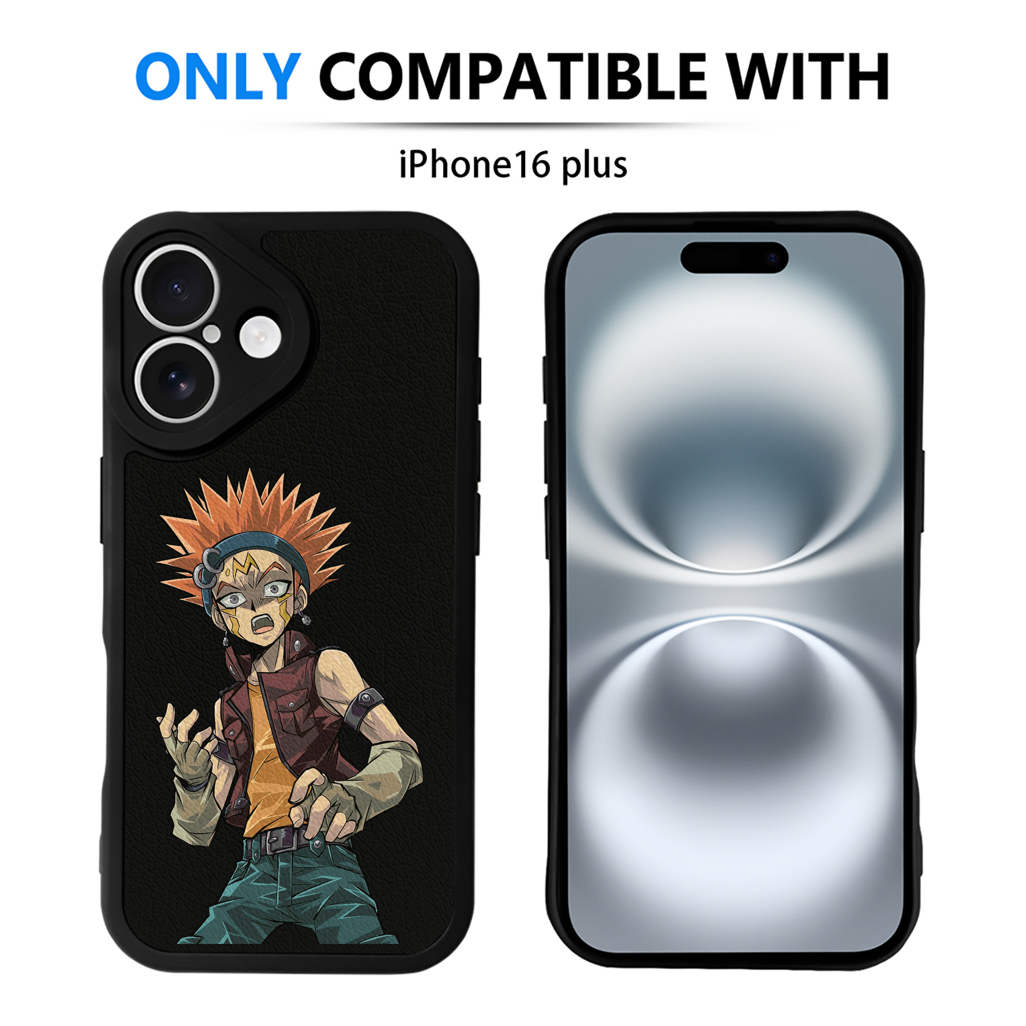 （画像用） 遊☆戯☆王 Yu-Gi-Oh! 【iPhone 16シリーズ対応】シリコンスマホケース（レザー調） 材質：シリコン